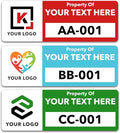 Custom Asset Tags (Upload Your Logo) - Asset Labels with Sequential Numbers - 2” x 0.7” (50-5000 Labels)