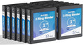 SUNEE 3 Ring Binders 1 Inch 12 Pack, Clear View Three Ring PVC-Free (Fit 8.5x11 Inches) for School or Office Supplies, Black