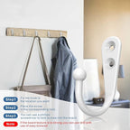 ZAYBOD 25PCS Wall Hooks | Hooks for Hanging | Wall Hooks for Hanging | Coat Hooks | Hooks for Hanging Heavy Duty | Wall Hangers with 50 Pieces Screws（White）