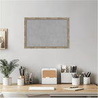 Amanti Art Silver Framed Magnetic Board 14x20 Small Vision Board for use with Magnets, 100% Metal Sheet to Display Items as Office Decor or for Home Organization in mudroom, Kitchen or Kids Room