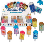 Raymond Geddes Sunday Pops Kneadable Erasers, 48 Count (Pack of 12)
