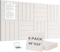 G Gamit Large Felt Wall Tiles Bulletin Board,Large Cork Board Alternative with 30 Pushpins,8-Pack Felt Pin Board with 56 Safe Removable Adhesive Tabs for Home Office School (Oatmeal)