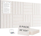 G Gamit Large Felt Wall Tiles Bulletin Board,Large Cork Board Alternative with 30 Pushpins,8-Pack Felt Pin Board with 56 Safe Removable Adhesive Tabs for Home Office School (Oatmeal)