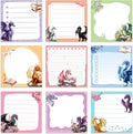 Lovarywow Dragon Sticky Notes Gifts, 9 Pack Cute Dragon Notepads 3x3 Inch Gifts for Students Coworkers, Funny Self-Stick Memo Pad Office School Supplies for Men Women (450 Sheets)