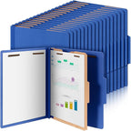 Skyygemm 72 Pcs Classification Folders Letter Size, 1 Divider Pressboard File Folder with Fasteners, Expanding File Organizer Bulk for School Teachers, Office Employee, Coworker, Staff (Dark Blue)