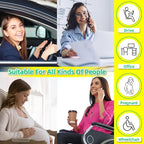 kingphenix Car Seat Cushion with Back Support Pillow: Enhanced Comfort Memory Foam Design for Pain Relief, Ideal for Drivers and Office Use - Ergonomic Lumbar Comfort for Long Sitting - Black