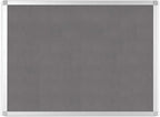 BoardsPlus Gray Felt Bulletin Board, 36" x 48", Wall Mounted Self-Healing Pin Board with Aluminum Frame, Affordable Felt Vision Board for Home, Office, Dorm & Classroom