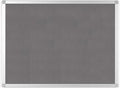 BoardsPlus Gray Felt Bulletin Board, 24" x 36", Wall Mounted Self-Healing Pin Board with Aluminum Frame, Affordable Felt Vision Board for Home, Office, Dorm & Classroom