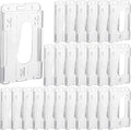 25 Pack Vertical 2-Card Badge Holder, Heavy Duty Hard Plastic ID Card Holder with Thumb Slot, Clear PC Protector Sleeve for Office, School, Credit Cards & Driver's Licenses