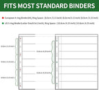 5 Sheets 10 Pages Postage Stamp Album Pages, 7 Pockets 7.7x 1.35in Stamp Collection Inserts, 9 Hole Standard Stamp Collecting Album Sleeves for Stamp Collection Binder IS010710