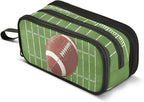 DVGMBXY Football Pencil Case Box for kids Teens Boys Girls Large Pencil Pouch with Zipper Compartments Big Capacity Stationery Pen Bag Organizer for Kids Teens Adults School Office