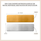Custom Engraved Name Tag Badges Identification Personalized with Pin or Magnetic Backing, Metal Name ID for Clothing Brushed Gold & Silver Plates with Black Letters for Business or Employees