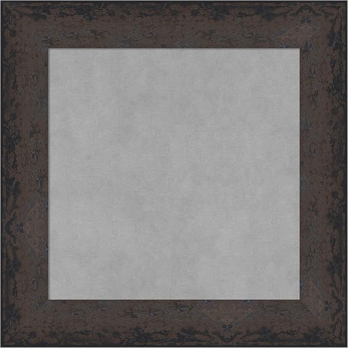 Amanti Art Black Framed Magnetic Board 21x21 Small Vision Board for use with Magnets, 100% Metal Sheet to Display Items as Office Decor or for Home Organization in mudroom, Kitchen or Kids Room