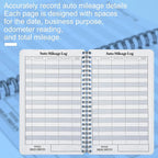 Spakon 2 Pcs Auto Mileage & Expense Log Book for Car Taxes Vehicle Maintenance Expense Track Record Notebook Small Business Gas Miles Log Book for Driver 5 x 7.87 Inch(Delicate,Classic Color)