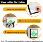VAIIGO 5Pack Magnetic Frames for Refrigerator - 8.5 x 11 Magnetic Sign Holder, Magnetic Paper Holder Document Holder for Fridge, Metal, Whiteboard Surface - Magnetic Picture Frame Poster Frame