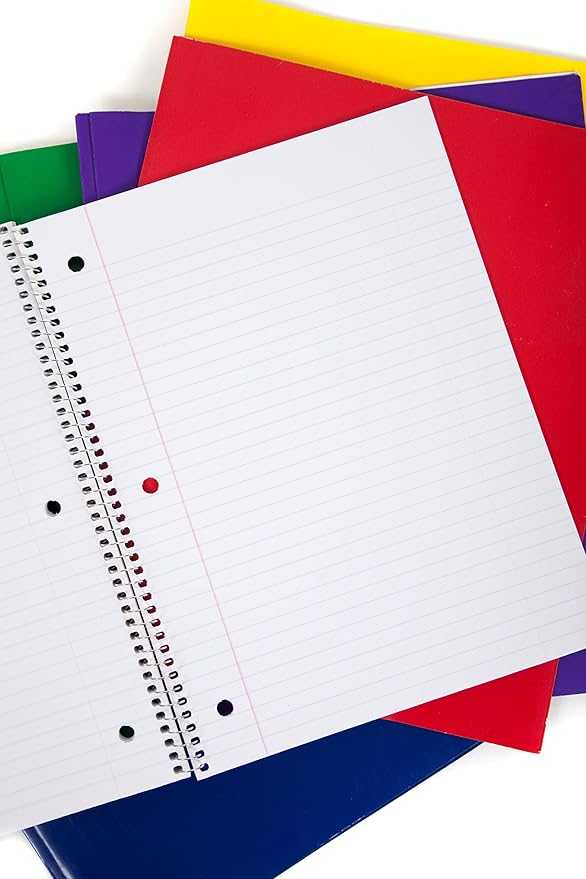 Trail maker Bulk Notebooks (50 Pack), One Subject Notebooks Wide Ruled, 70 Sheets,Spiral Bulk Notebooks for Kids, School Supplies, Journaling, Note Taking, Students, and Work