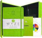 Wyze Planner Undated Daily Planner – 1-Year B5 Productivity Organizer with Two-Page Weekly Spread, Goal Setting, Habit Tracker, Weekly & Monthly Pages – Hardcover Time Management Notebook (Lime Green)