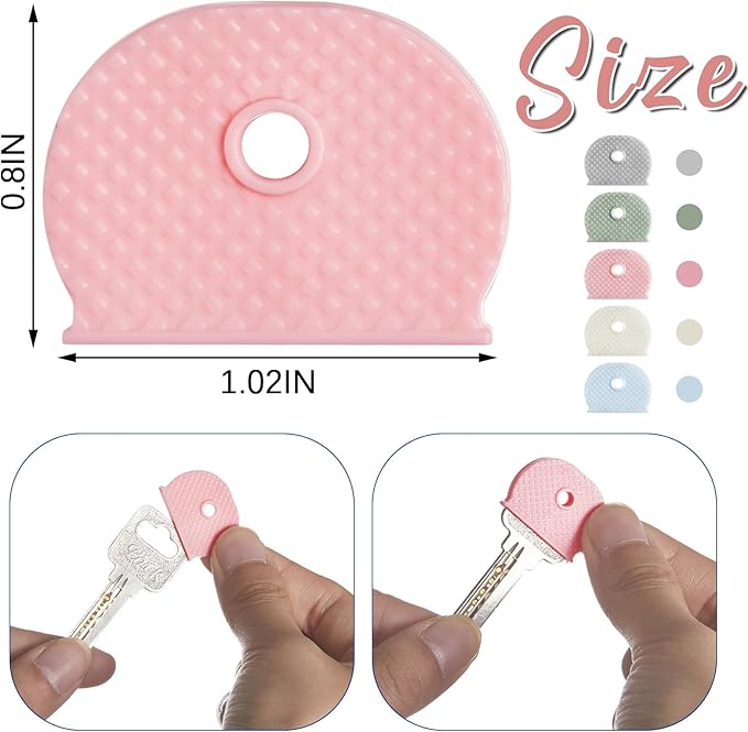 Blulu 80 Pieces 1Inch Colored Key Covers Caps Tags Covers Set Plastic Key Color Identifier Rings Toppers(Morandi Color)