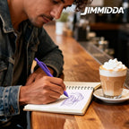 JIMMIDDA 52 Pcs Pens Bulk - 1.0MM Ballpoint Pens Purple Ink | Medium Point Smooth Writing, No Bleed Retractable Ball Point Pen for Office School (Purple - 52Pcs)
