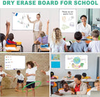 H-Qprobd 3' x 2' Whiteboard Dry Erase White Board for Wall 36x24 (3pcs) Magnetic Boards for Office Classroom & Home, Small Wall Whiteboard Including 6 Markers, 20 Magnets, 2 Erasers