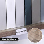Containlol 50 Pcs Moveable Shelf Label Holders, Clear Bookshelf Label Library Shelf Markers Bookshelf Divider Tags for Library Office Classroom Home(6.5 x 2 x 1 Inch)