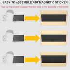 3 Pockets Magnetic File Holder for File Cabinets, Refrigerator, Whiteboard, Magnetic Paper Organizer, Magnetic Mail or Folder Holder,Magnetic Magazine Rack,Wall Mount Hanging Mail Organizer (gold)