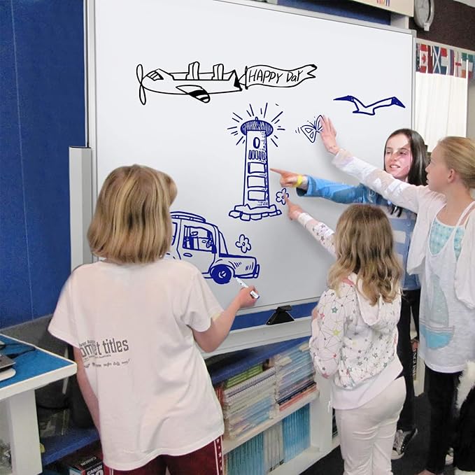 Double-Sided Mobile Whiteboard Magnet Dry Erase Board on Wheels - Aluminum Frame Magnetic Portable Stand Whiteboard- 48"x36" Rolling White Boards with Easy Flip Feature