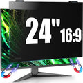 JEEETINTX Magnetic Computer Privacy Screen Filter 24 Inch for Frameless Monitor Thin Bezel 16:9 Widescreen, Hanging Removable Anti Glare Blue Light Privacy Shield Protector Eye Protection