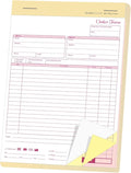 NextDayLabels - Carbonless NCR Order Forms, Bound Wraparound Cover, White/Canary & Pink, 50 Sets per Book. (8-1/2 x 11" - 3 Part)