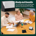 SHIQIKEJIPTY 2 Pack Black Index Card Holder 3 X 5 Note Card Organizer Acrylic Index Card Box Flash Card Storage Box Postcard Display Stand Business Card Holder Desktop for Business Office(No Card)