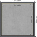 Amanti Art Black Framed Magnetic Board 27x27 Medium Vision Board for use with Magnets, 100% Metal Sheet to Display Items as Office Decor or for Home Organization in mudroom, Kitchen or Kids Room