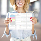 JAMIEKA 52Color Weekly Tearable Planners Pad for Efficient Time Management Goal Tracking On Paper Schedule Notepad for Student