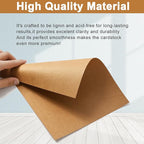 Silunkia 120 Sheets Brown Cardstock 8.5 x 11 Kraft Paper, 92lb Thick Printer Paper Card Stock for Greeting Cards, Stationery, Wrapper, Office Printing, Crafts, Invitations