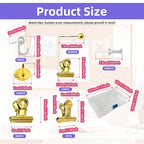 505 Pcs Push Pins Set 5 Style Thumb Tacks Decorative Push Pins Gold Metal Thumb Tacks for Cork Board Map Office Accessories with Metal Binder Paper Clips
