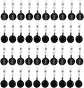 Juvale Badge Reels - 100 Pack, Black, 26.5 in Nylon Cord - Retractable Badge Reel & ID Card Holder Clips & Name Tag Holder for Nurses & Teachers