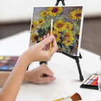 AROIC 12 Pack 14'' Tabletop Easels, Black Steel Table Top Easels for Display, Adjustable Portable Table Top Easel for Paintings, Signs, Posters,Frame Pictures(with 12 Bags)