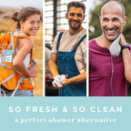 Body Wipes XL Shower Wipes Body Wipe for Adults Bathing, Traveling, Camping, Gym, Car, Elderly, Bedridden - Disposable Washcloths for Adults No Rinse 1 Box, 5 Pack (50 ct)
