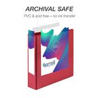 Samsill 2 Inch 3 Ring Binders, Made in USA, Economy Round Ring, Clear View Cover, 425 Sheet Capacity - for School, Home, Office - Red, 12 Pack
