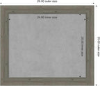 Amanti Art Grey Framed Magnetic Board 25x29 Medium Vision Board for use with Magnets, 100% Metal Sheet to Display Items as Office Decor or for Home Organization in mudroom, Kitchen or Kids Room
