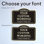 Custom Decorative Outdoor Metal Sign - Personalized Aluminum Driveway Sign, Waterproof, Made in USA - Design 1 Black Charcoal 36x24 In