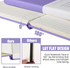EMOMAS Lined Journal Notebook – Hardcover Notebook for Men & Women – Journals for Writing, Work, School, Home & Daily Notes, 160 Pages – Medium A5, 5.7"x8", 100 gsm Thick Paper (Mauve)