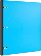 INFUN Telescoping 3 Ring Binder, Portable Plastic 0.75 inch 3 Ring Binder with Telescoping Spine and Foldable Front Cover Holds 8.5" x 11" Paper for School,Office and Homes-Blue