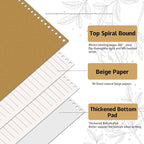 OSIMIG 48 Pack A5 Spiral Notebooks Bulk with Kraft Cover, 8x5.5 Inch Lined Paper Travel Journaling Notebooks, Composition Notebook for School Office Supplies, 80 Sheets 160 Pages