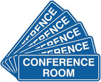 Standard Conference Room Sign - Blue - Small 5 Pack