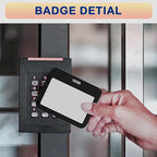 Custom Badge Holder ID Card Hold Case, Personalized Retractable Badges Holders, Customized Photo Name Badge Holder for Office Worker, Medical Staffs, Teacher, Student | Horizontal