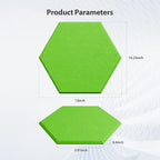 Amantech 12 Pack Acoustic Panels Self Adhesive Sound Proof Foam, High Density Sound Acoustic Foam Panel, 12 X 10.23 X 0.4 Inch Hexagon Wall Panels in Home,Office,Reccording Room,Studio (Fruit Green)