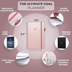 Clever Fox Ultimate Achiever’s Goal Planner - Focus & Productivity 90 Day Journal. Undated Daily Weekly Monthly Planner Organizer & Hourly Schedule Notebook - Hardcover, A5 Size, Rose Gold