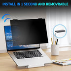 GUDTEKE Laptop Privacy Screen 14 inch, 9H Hanging Privacy Screen for Laptop for 16:9, Acrylic HD Eye Protection Anti Glare Blue Light Laptop Screen Privacy Filter