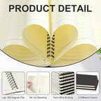 Yahenda Spiral Notebook Bulk A5 Journal Lined 8.3'' x 5.5'' Writing Composition Paper Small Notepad Subject Notebook for Students Office Business Back to School Supplies(Dark Color,3 Pcs)