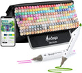 AEDAGA 240 Colors Alcohol Markers with Free App, Dual Tip Art Marker with Kickstand Case for Artists Adults. Alcohol Based Markers for Coloring Painting Sketching and Drawing, Great Gift